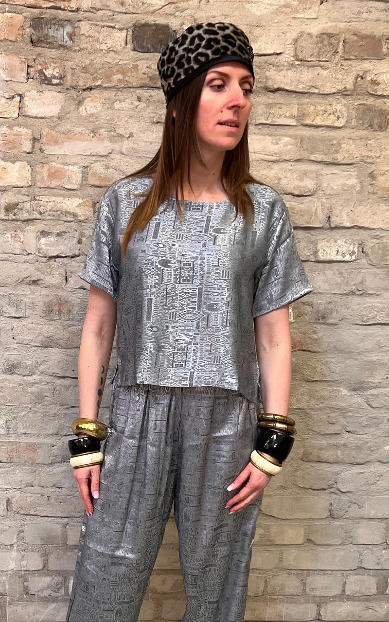 Vintage 90s Silk Suit