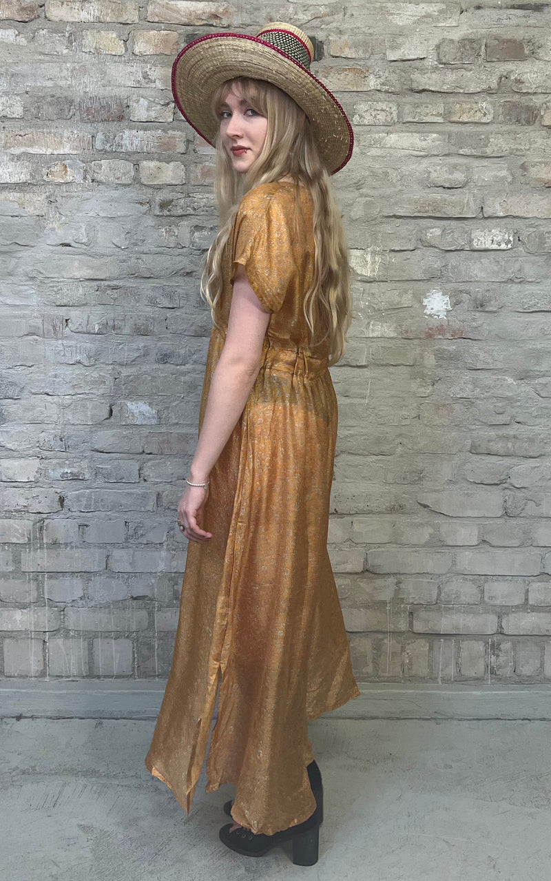 Lovely Maxi Dress Made from Recycled Sari-Silk