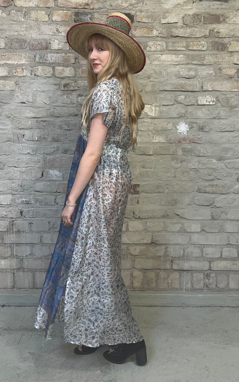 Lovely Maxi Dress Made from Recycled Sari-Silk