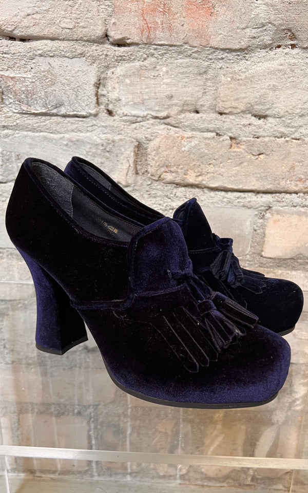 Vintage Tamaris Velvet Platforms 39