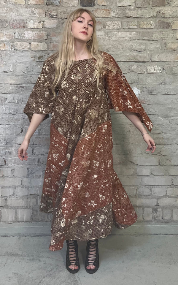 Vintage Indian Cotton Caftan Dress