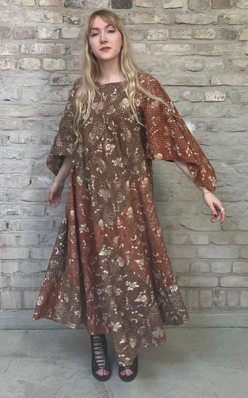Vintage Indian Cotton Caftan Dress