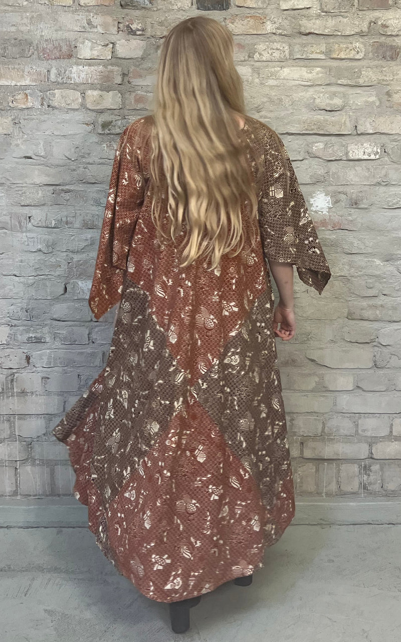 Vintage Indian Cotton Caftan Dress