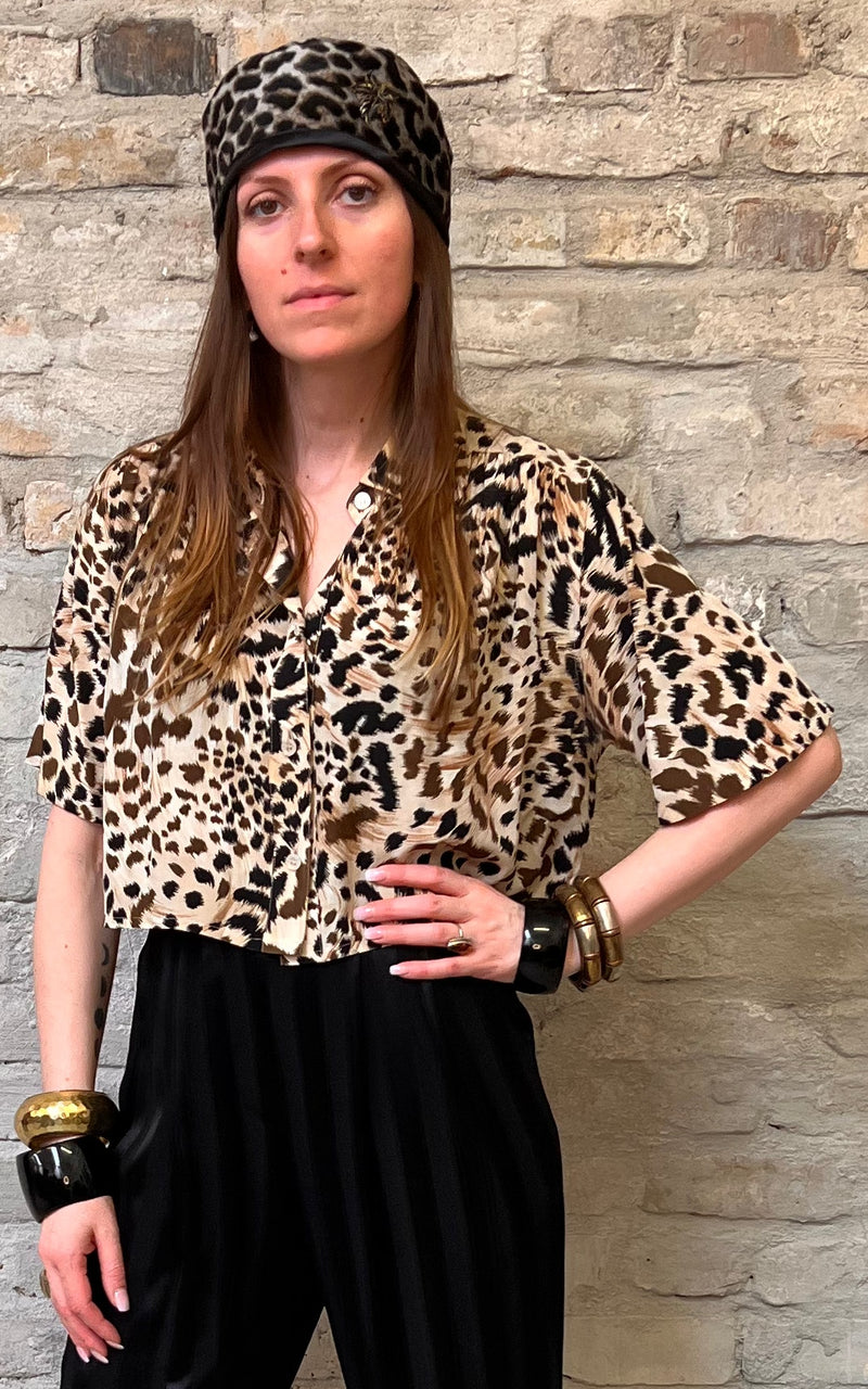Reworked Bogner Silk Crop Top