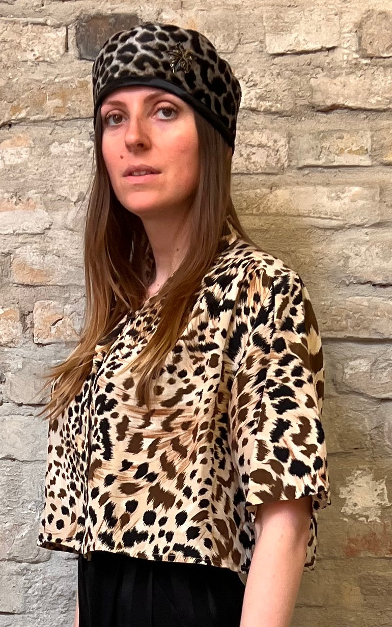Reworked Bogner Silk Crop Top