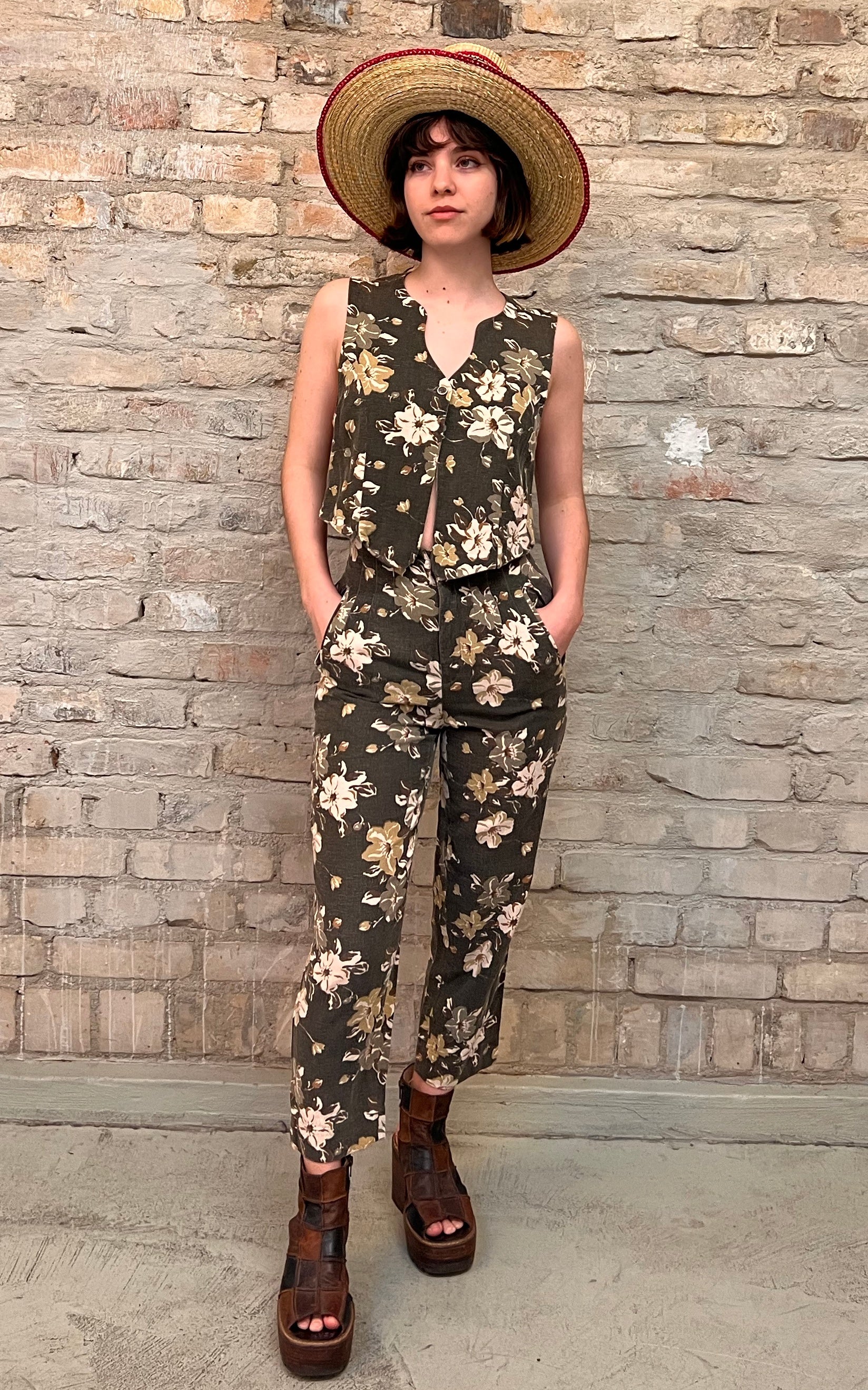 Abito in lino vintage anni '90