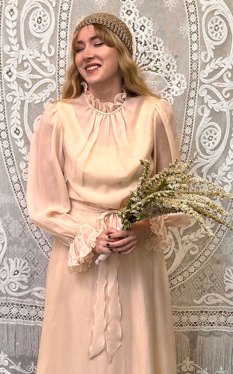 Lovely Vintage 70s Wedding Dress