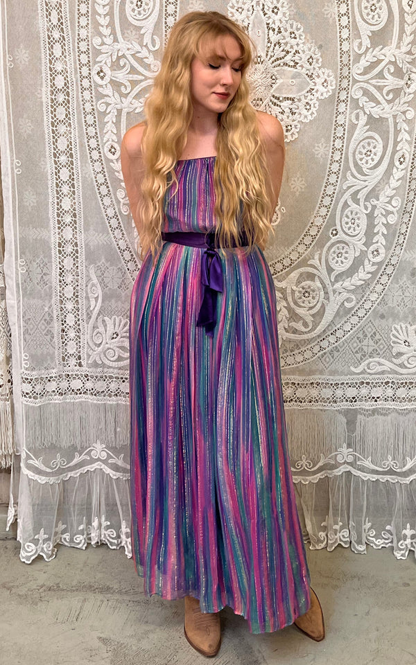 Vintage 70s Lurex Silk Dress
