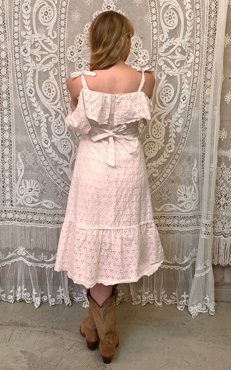 Vintage 70s Broderie Anglaise Dress