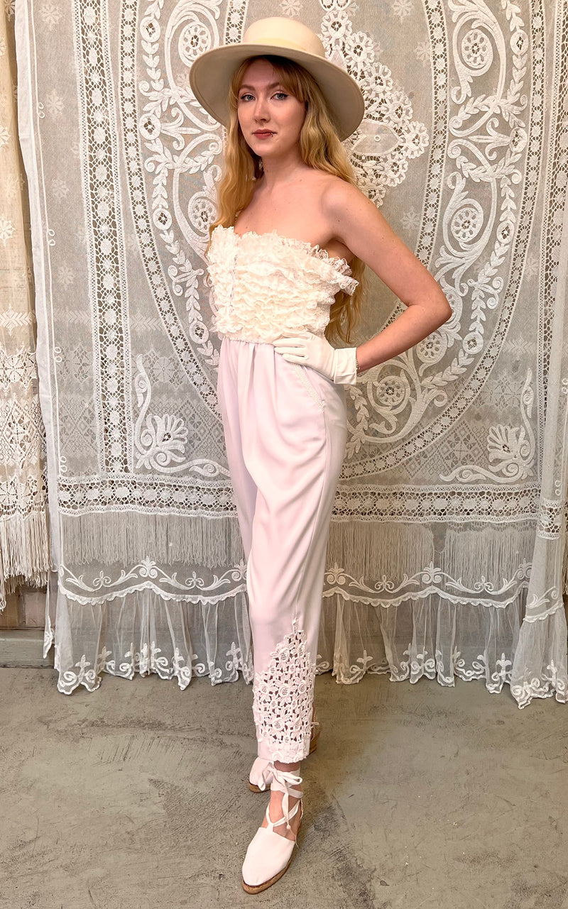 Vintage 80s Wedding Jumpsuit