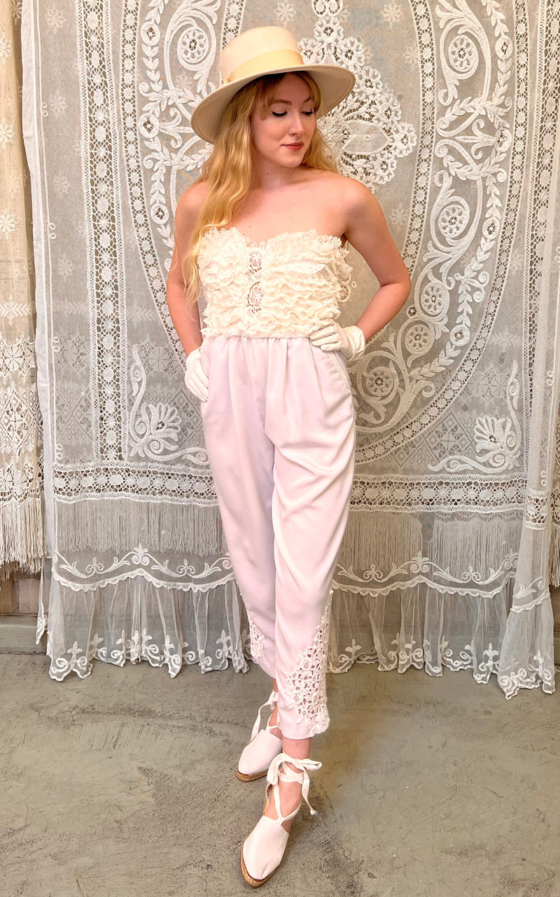 Vintage 80s Wedding Jumpsuit