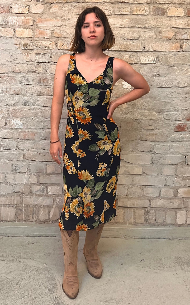 90s sunflower on sale dress