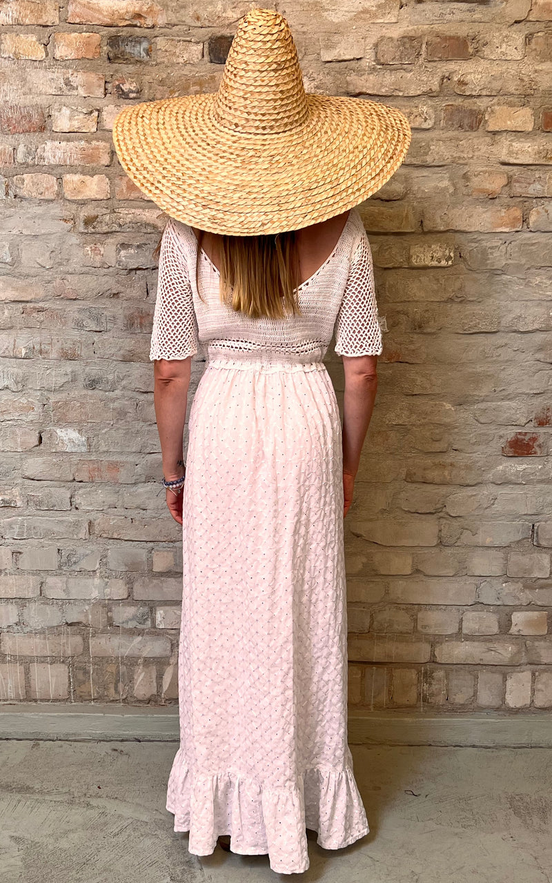 Lovely 70s Crochet & Broderie Anglaise Dress