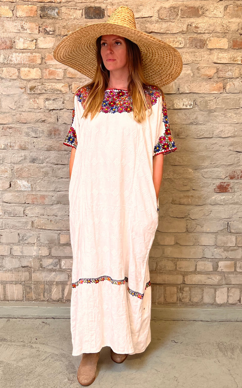 Vintage Mexican Caftan Dress