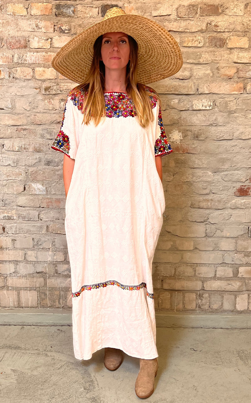 Vintage Mexican Caftan Dress