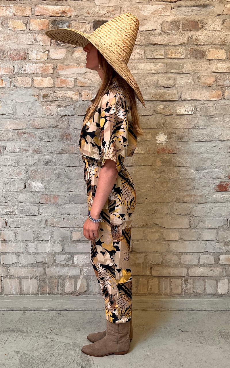 Vintage 90s Tropical Overall
