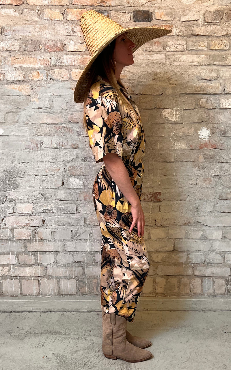 Vintage 90s Tropical Overall