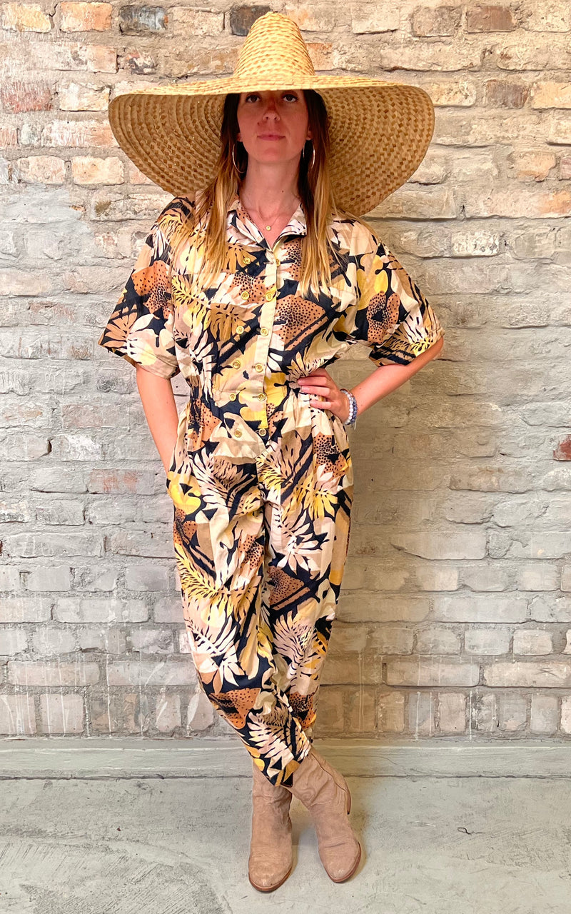 Vintage 90s Tropical Overall