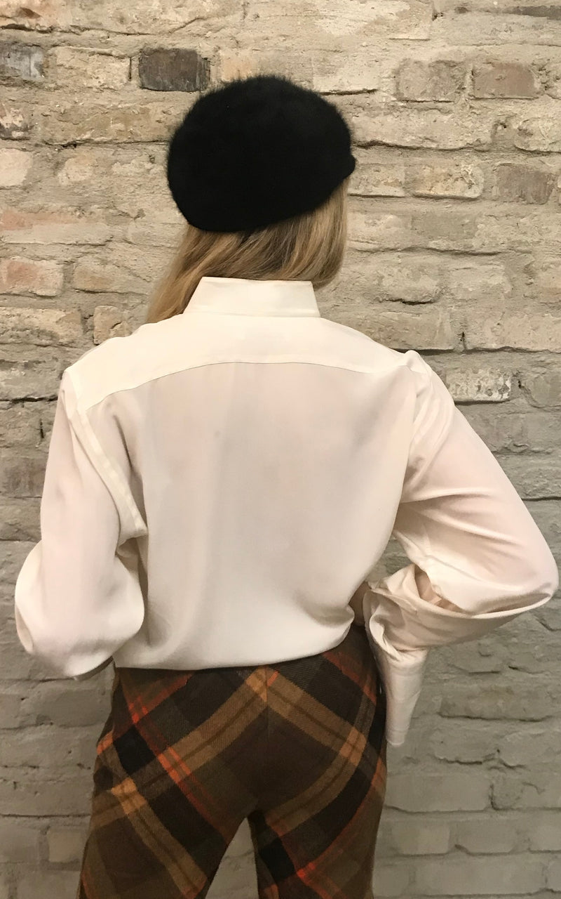 Vintage Silk Smoking Shirt