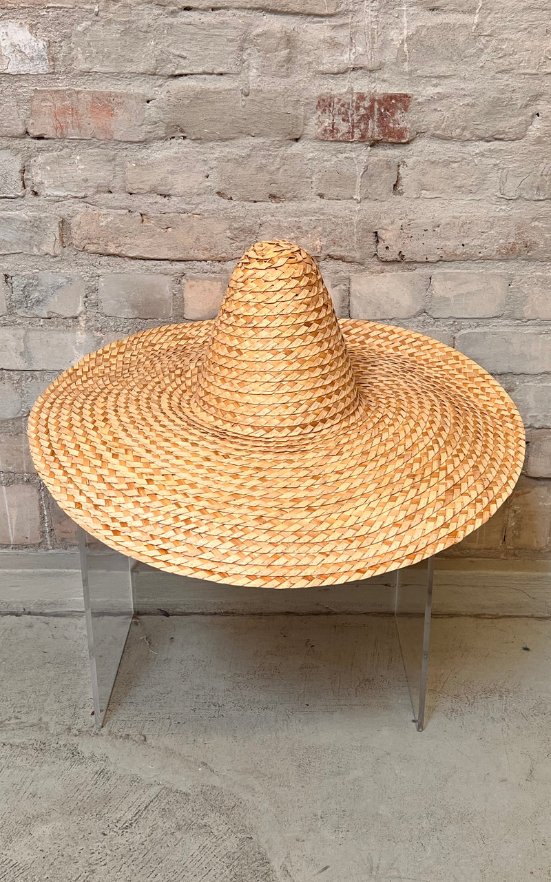 Vintage Mexican Raffia Hat