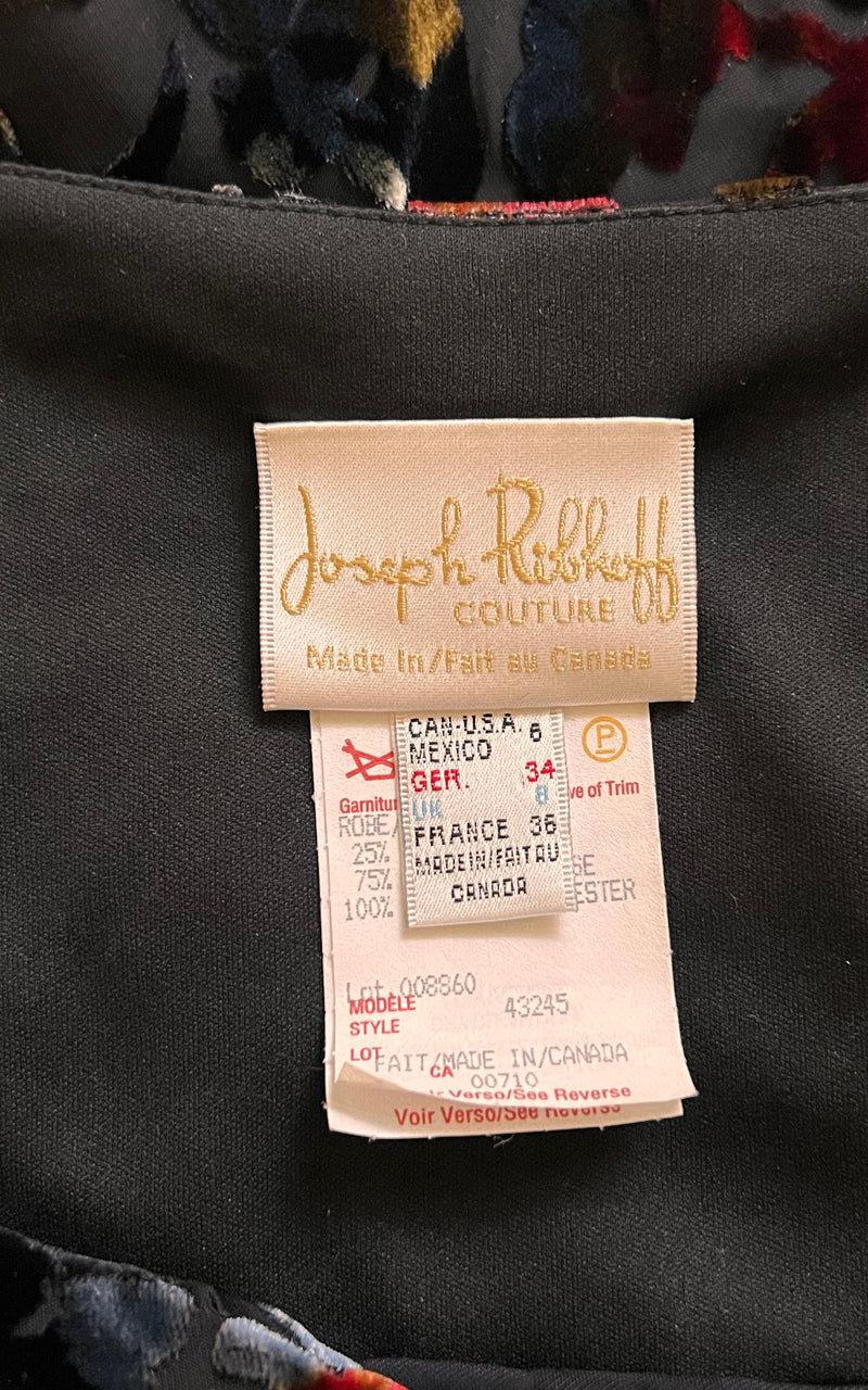 Vintage Burn Out Joseph Ribkoff Couture Dress