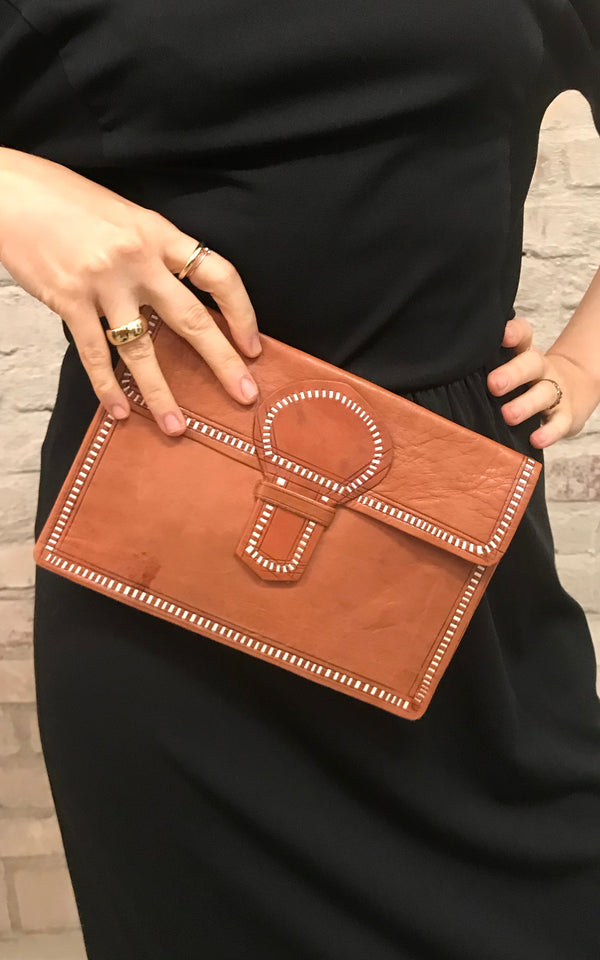 Vintage Leather Clutch