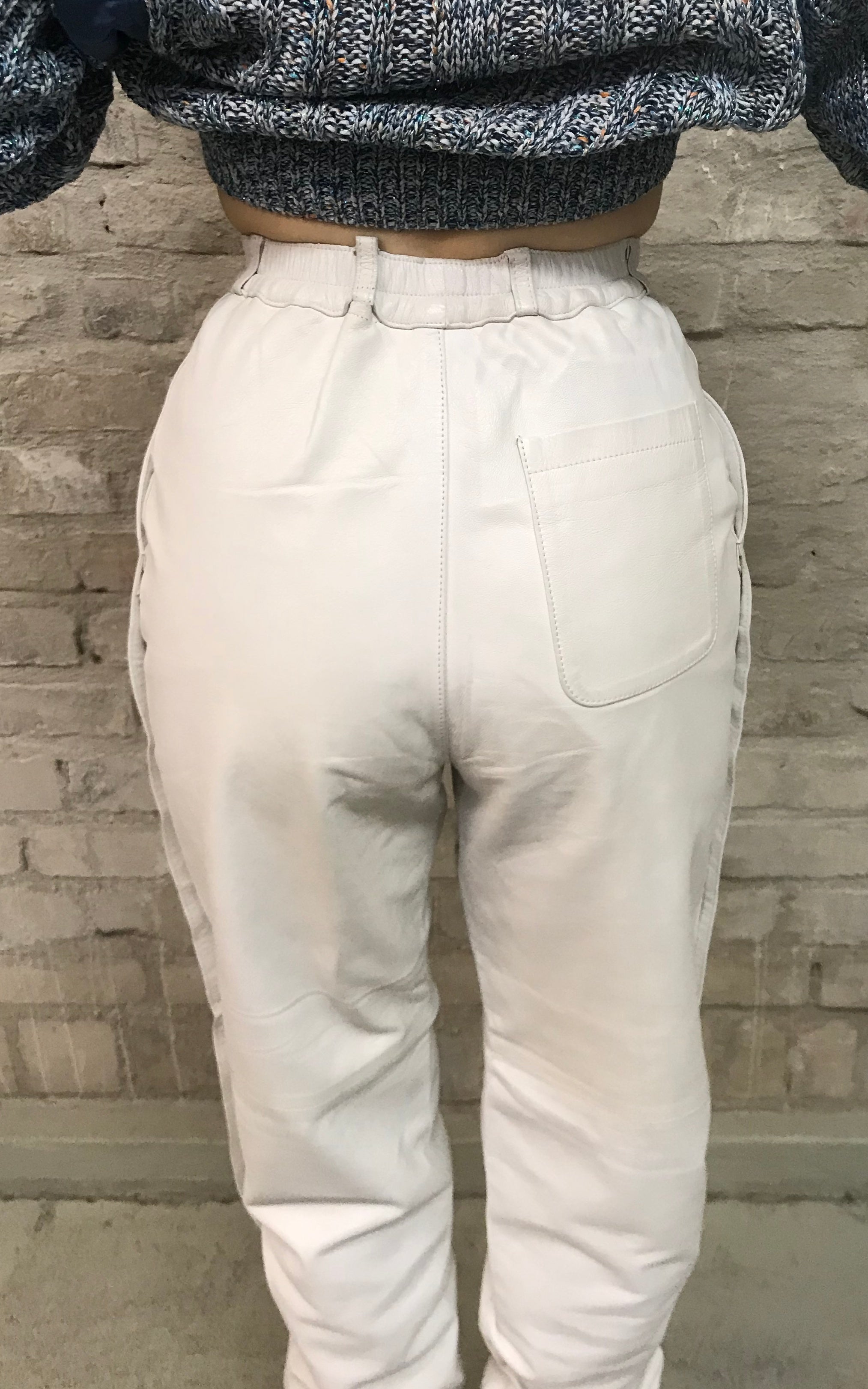 Vintage High Rise Leather Pants