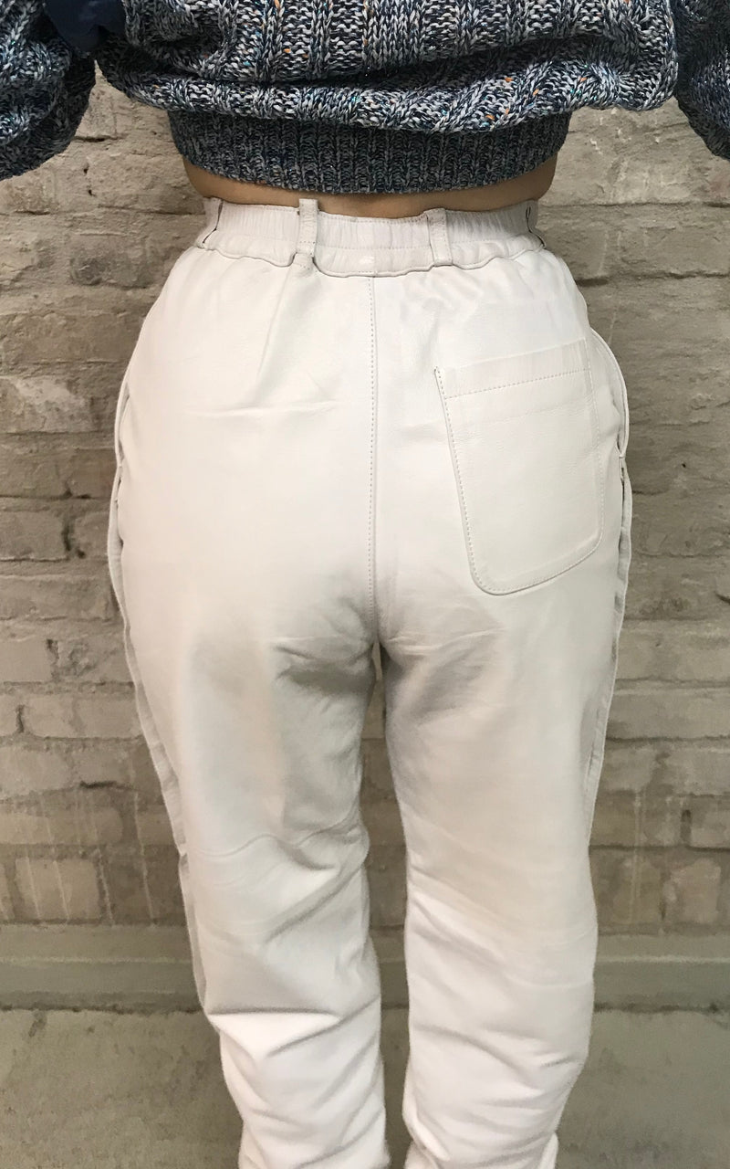 Vintage High Rise Leather Pants