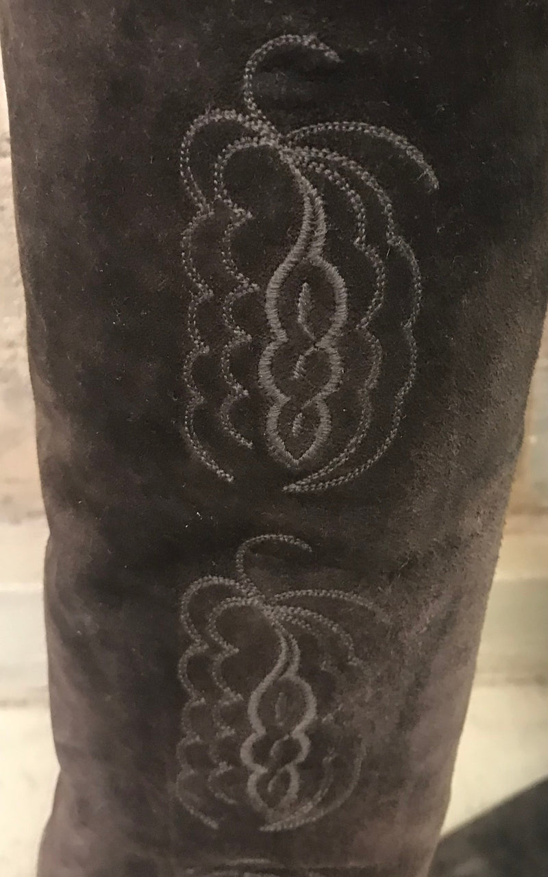 70s Sergio Rossi Boots with Embroidery