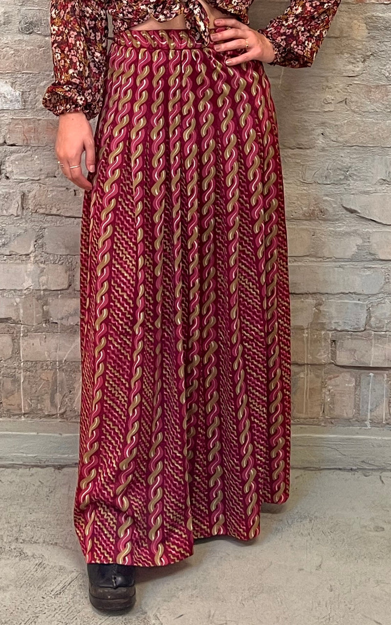 Vintage 70s Christian Dior Maxi Skirt