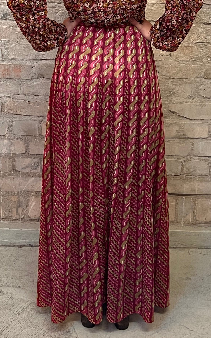 Vintage 70s Christian Dior Maxi Skirt