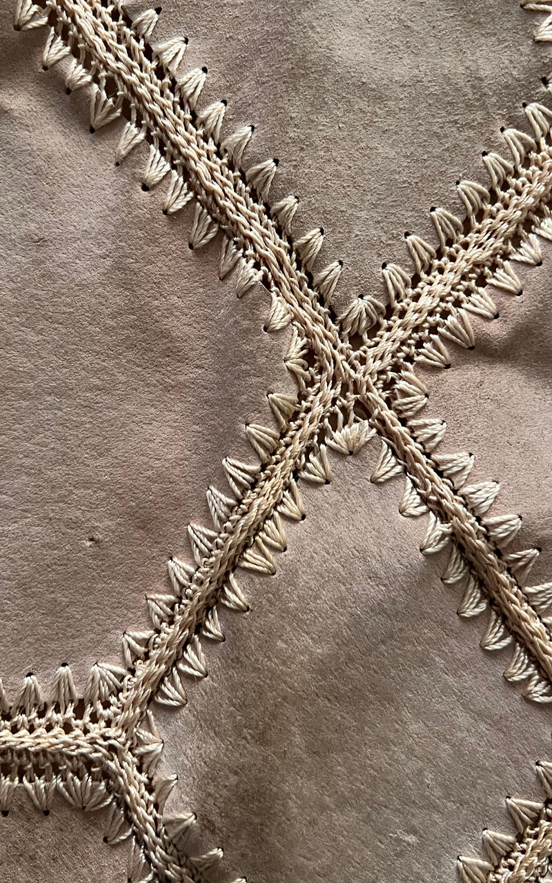 Vintage Suede Crochet Waistcoat