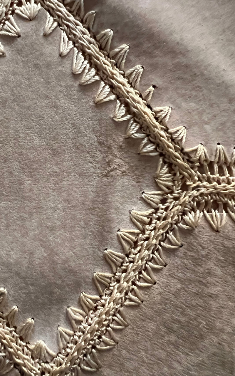 Vintage Suede Crochet Waistcoat