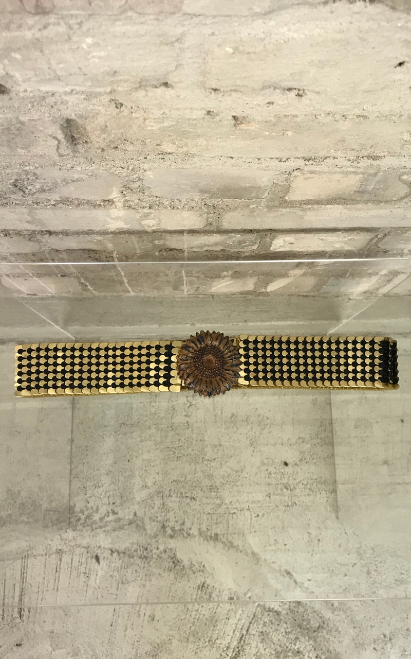 Vintage Gold Sunflower Belt