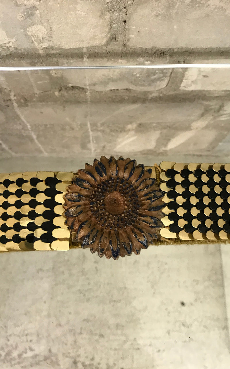 Vintage Gold Sunflower Belt