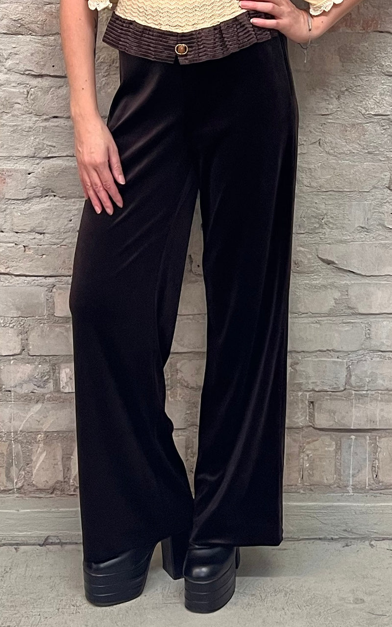 Very Cherry 70s Chocolate Velvet Flare