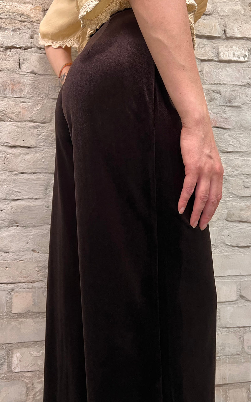 Very Cherry 70s Chocolate Velvet Flare