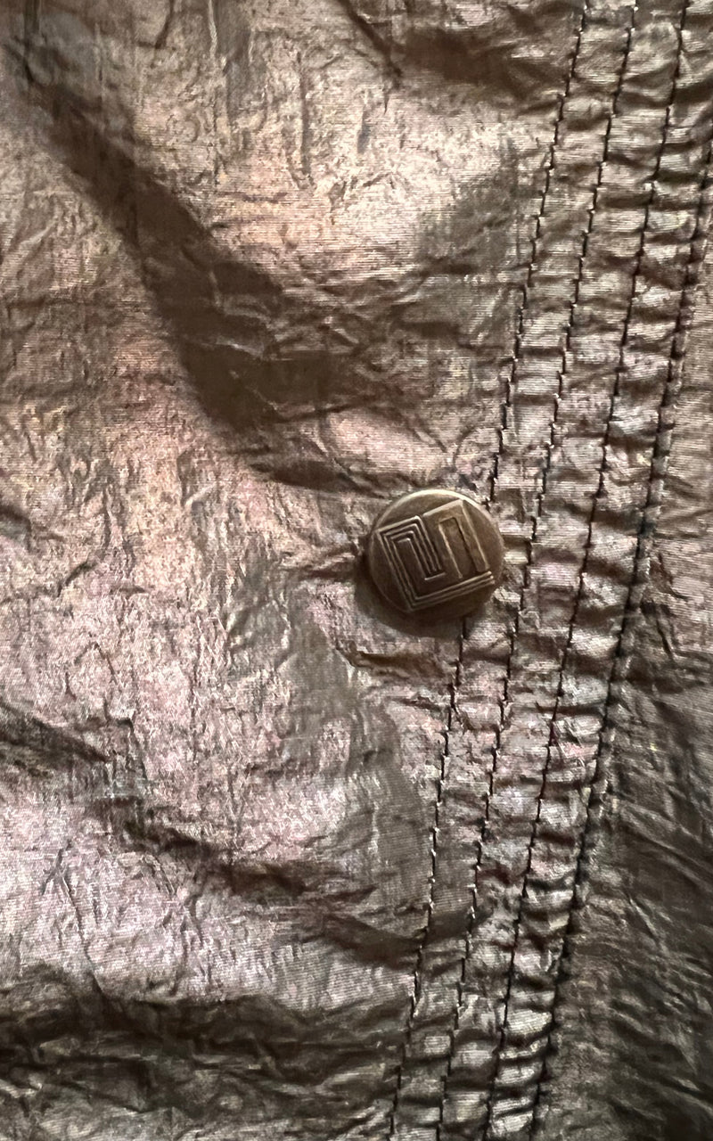 Vintage Shiny Silver 80s Overall