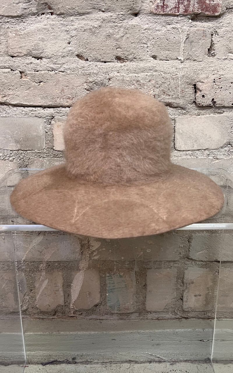 Vintage 70s Creme Floppy Hat