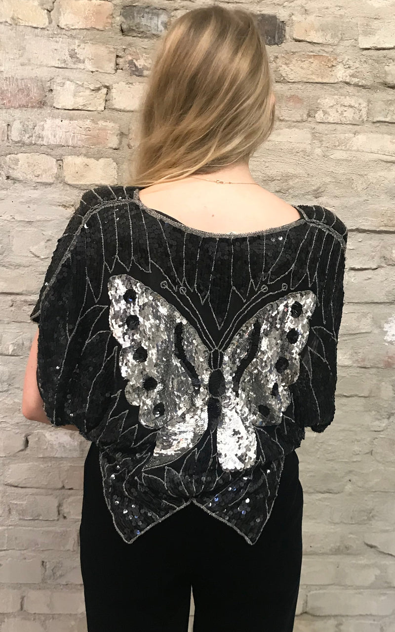 Vintage 80s Butterfly Top