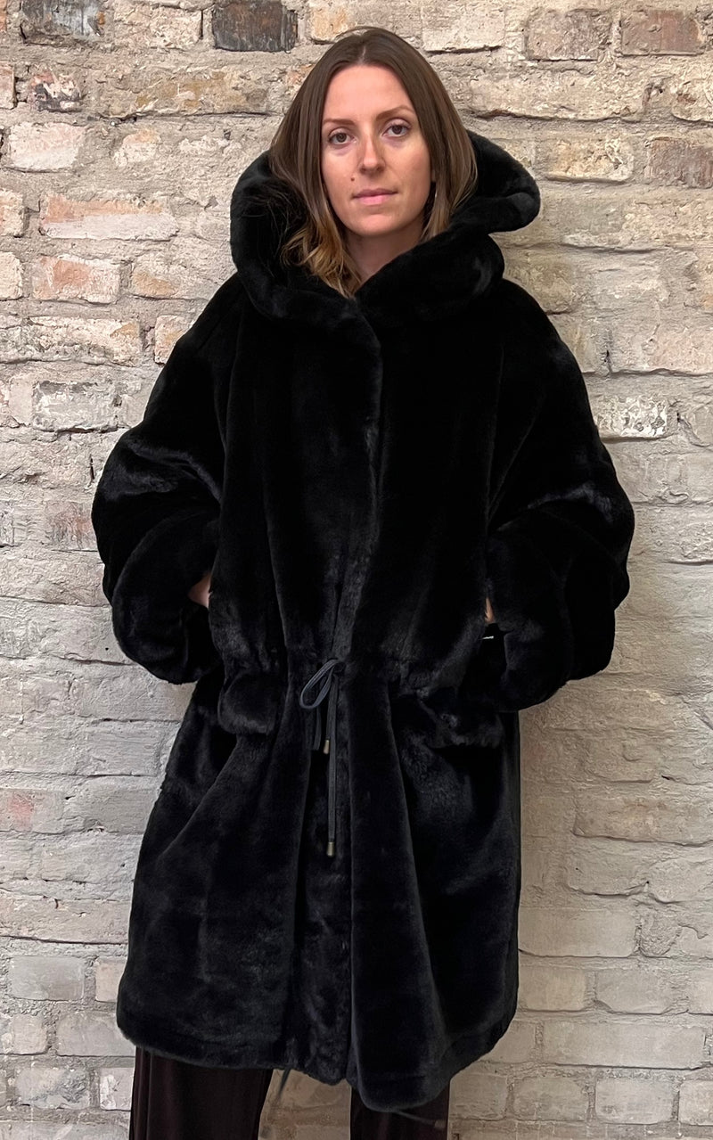 Vintage 90s Fake Fur Parka