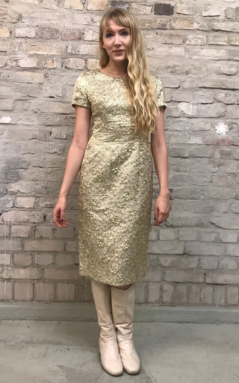 Vintage 60s Brocade Dress