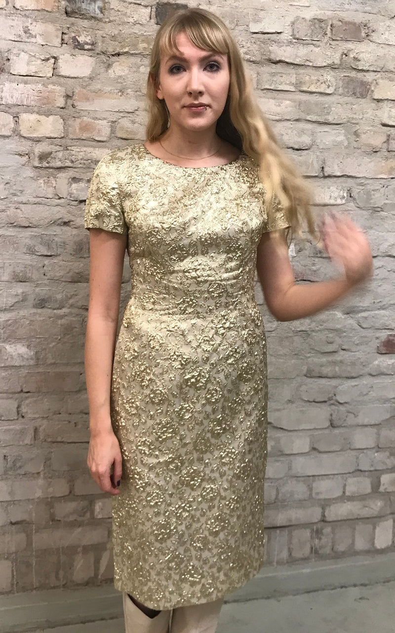 Vintage 60s Brocade Dress