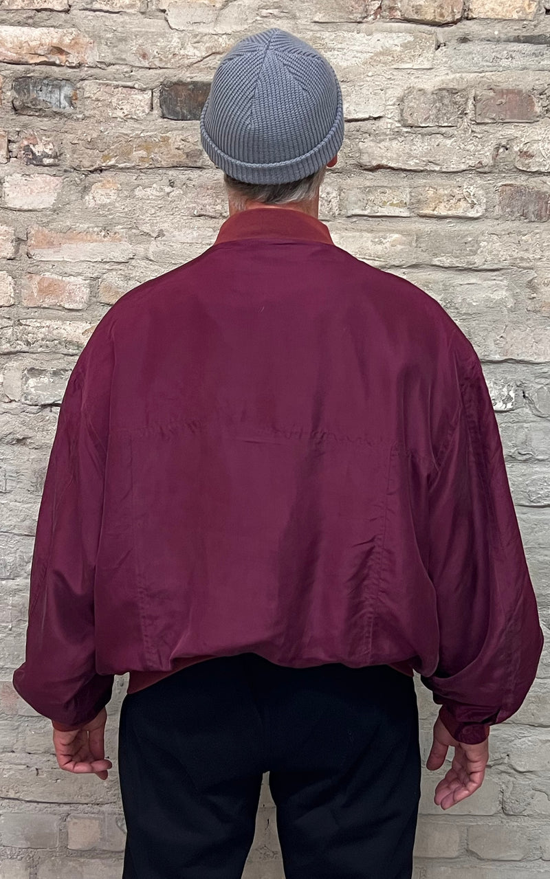 Vintage Mens Silk Blouson Jacket