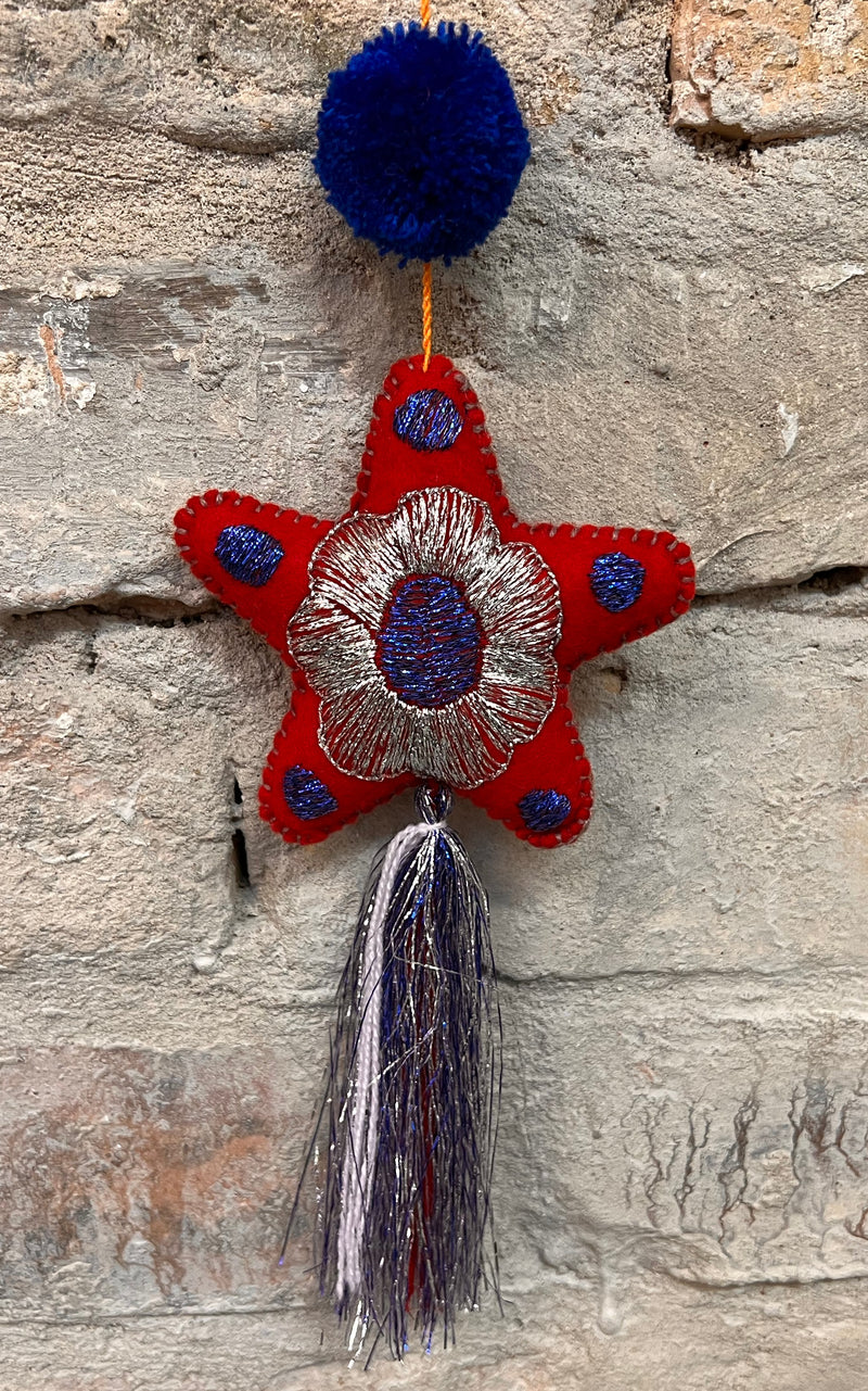 Lovely Boho Mexican Christmas Star Charm