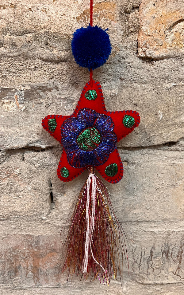 Lovely Boho Mexican Christmas Star Charm