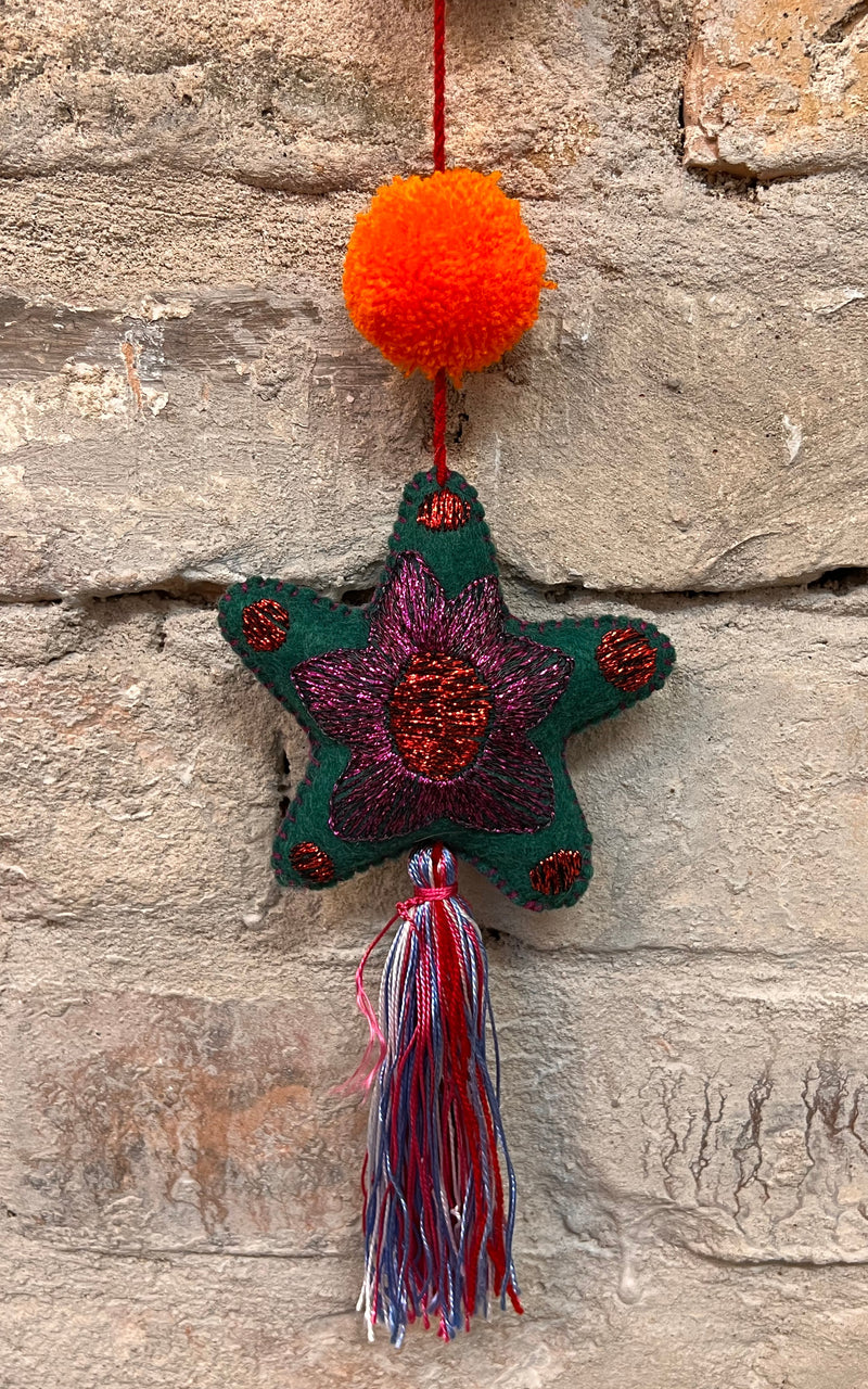 Lovely Boho Mexican Christmas Star Charm