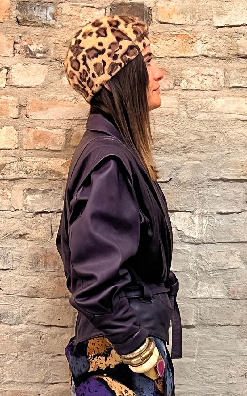 Amazing Plum Vintage Leatherjacket