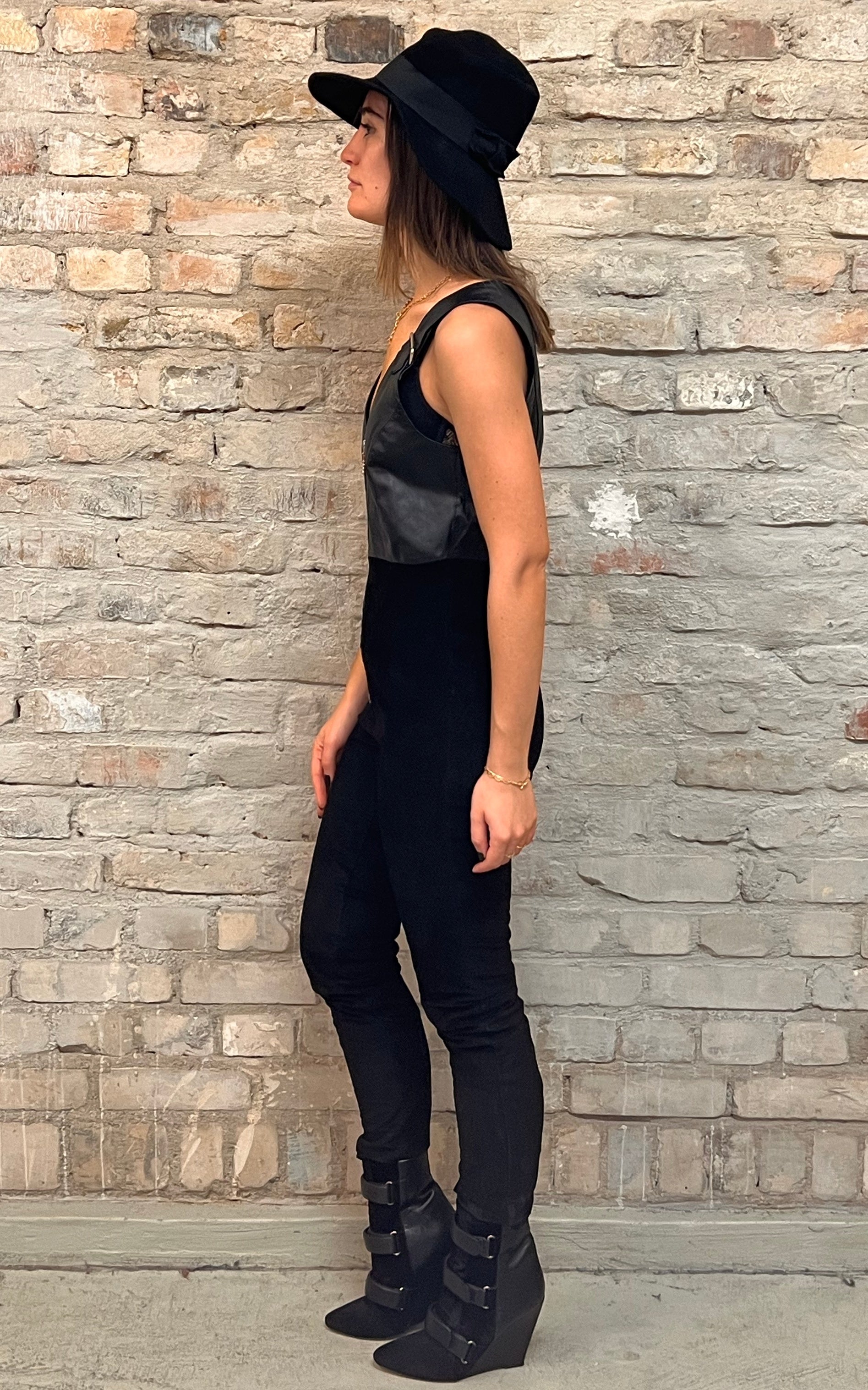 Tuta in pelle vintage anni '90