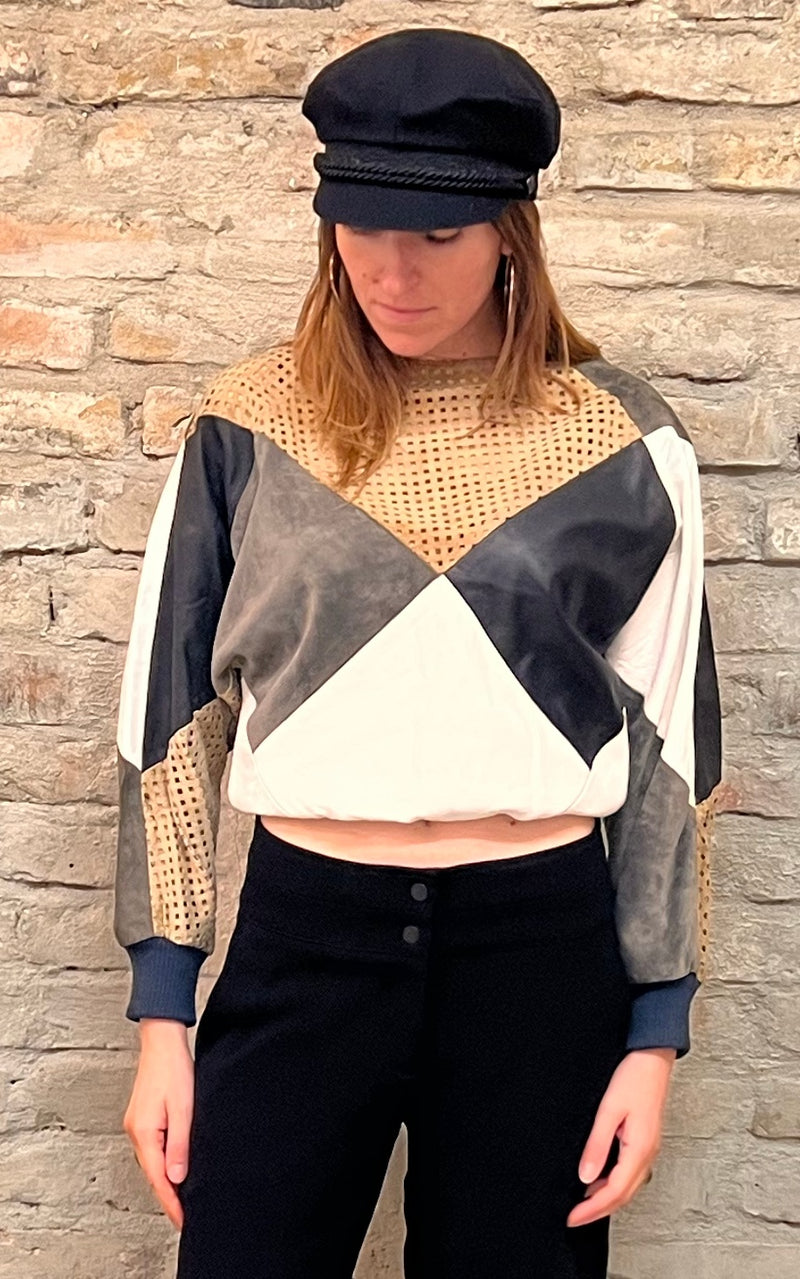 Vintage Leather Sweater